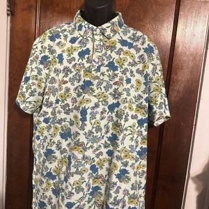 Floral pattern print Nike dry fit polo.